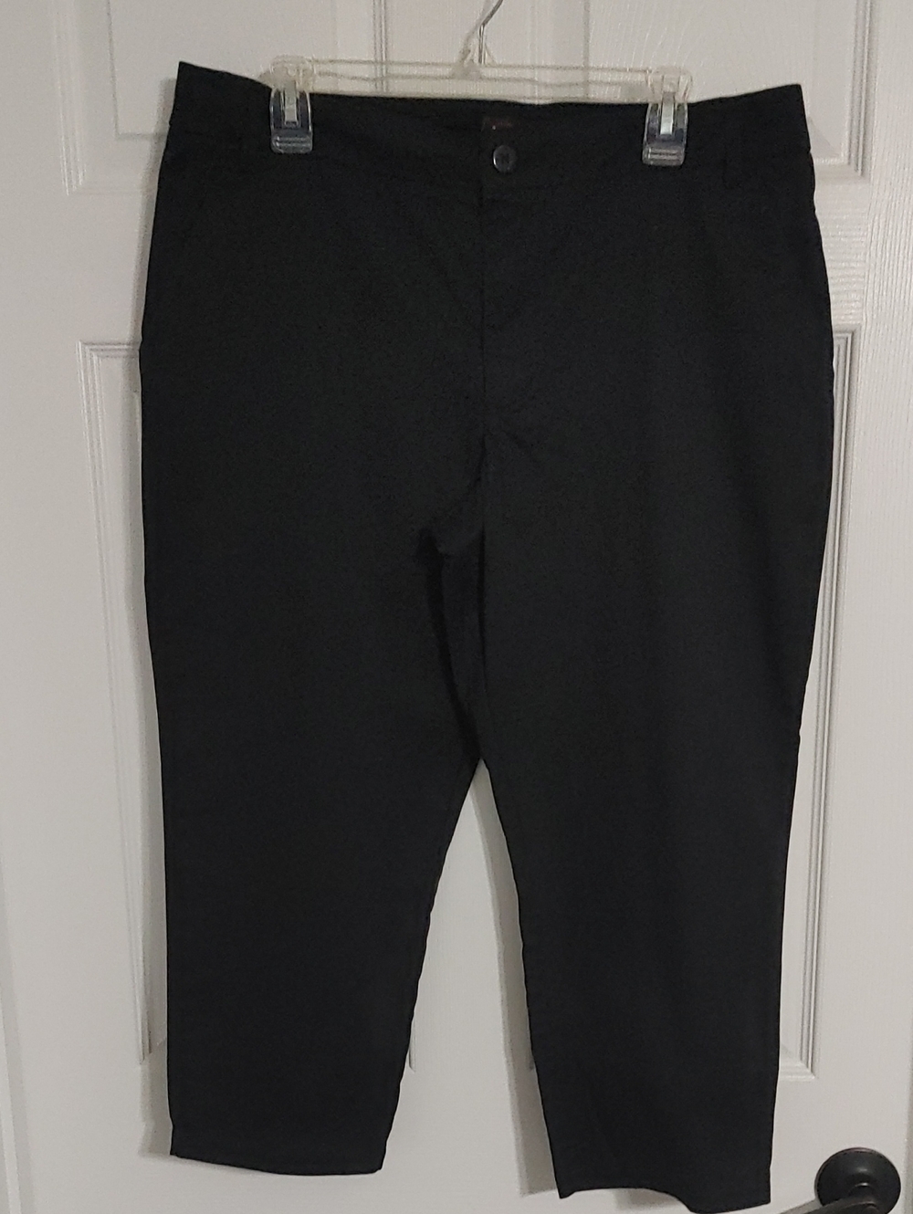 Lee Black Dressy Capri Pants - Slim Flat Front Size 16